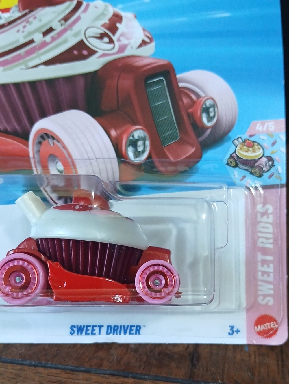 Mattel Hot Wheels Sweet Driver Cupcake Car - Red & Pink Treasure Hunt